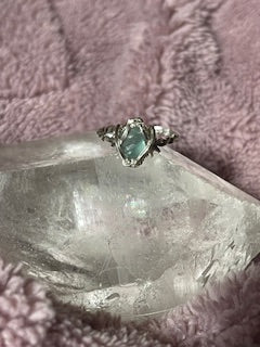 Rare Blue Fluorite in 925 Sterling Silver Ring