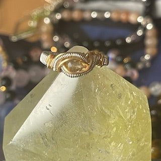 Citrine Ring in Sterling Silver and 14K Gold Fill
