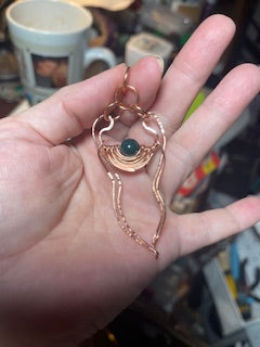 Copper & Moss Agate Ghost Pendant