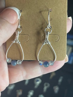 Genuine Kyanite & Labradorite Earrings