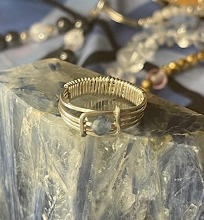 Blue Sapphire handmade ring in sterling silver